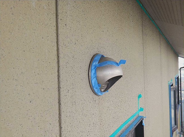 換気フード周りの養生